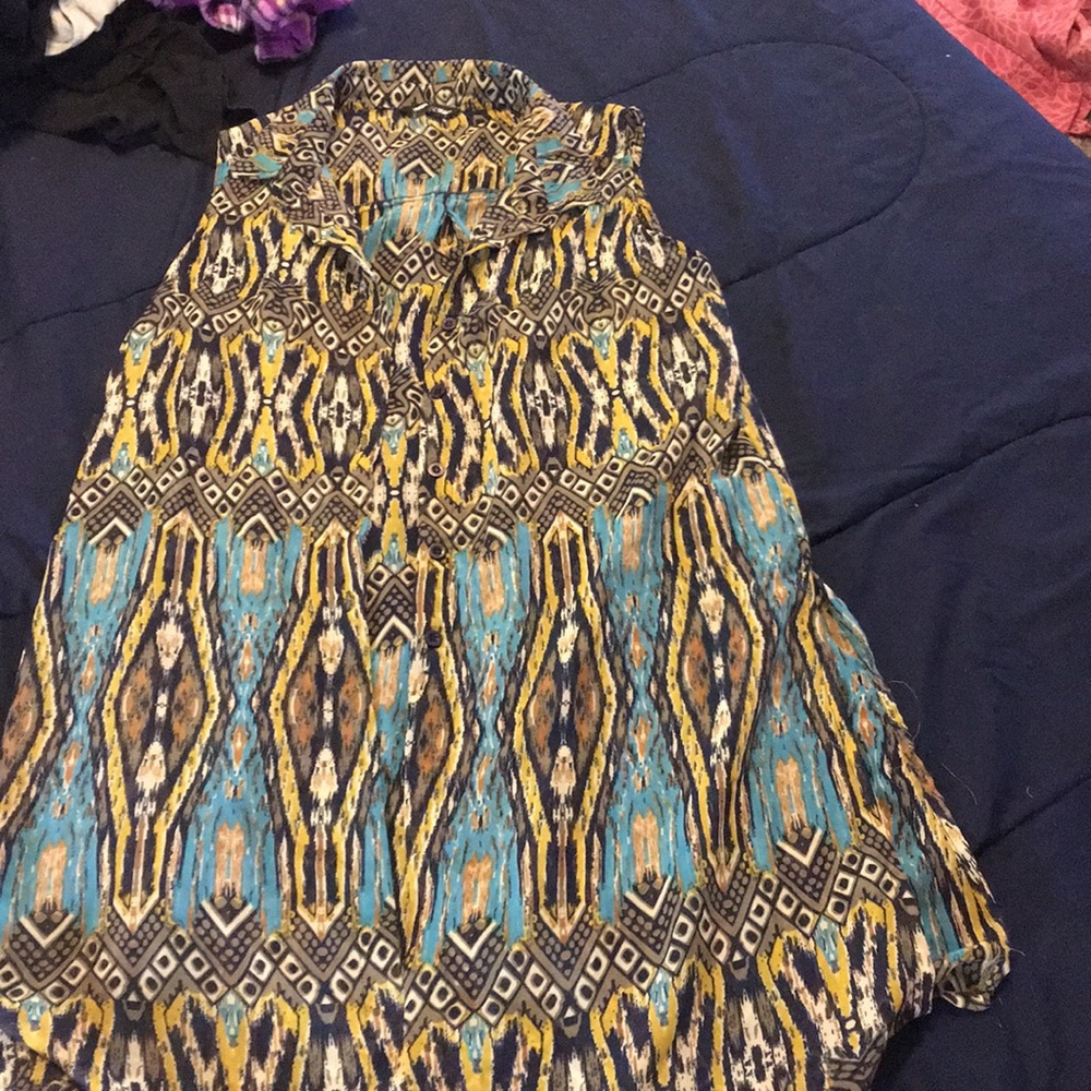 Tribal print over slip